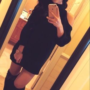 Cold Shoulder Sweater Dress